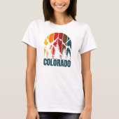Colorado Mountains Retro T-shirt (Voorkant)