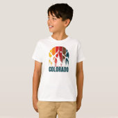 Colorado Mountains Retro  T-Shirt (Voorkant volledig)