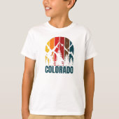 Colorado Mountains Retro  T-Shirt (Voorkant)