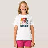 Colorado Mountains Retro T-Shirt (Voorkant volledig)