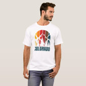 Colorado Mountains Retro  T-Shirt (Voorkant volledig)