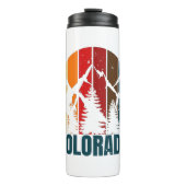 Colorado Mountains Retro Thermosbeker (Voorkant)