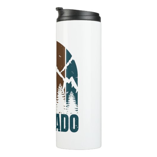 Colorado Mountains Retro Thermosbeker (Geroteerd rechts)