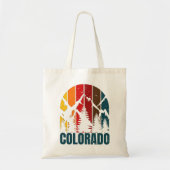 Colorado Mountains Retro Tote Bag (Voorkant)