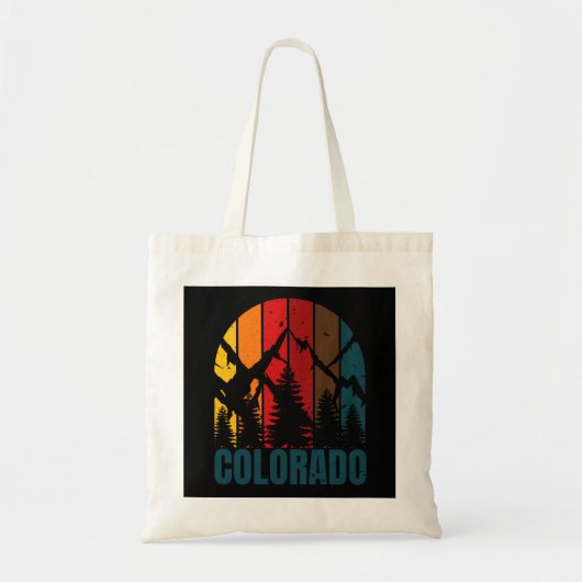 Colorado Mountains Retro Tote Bag (Voorkant)