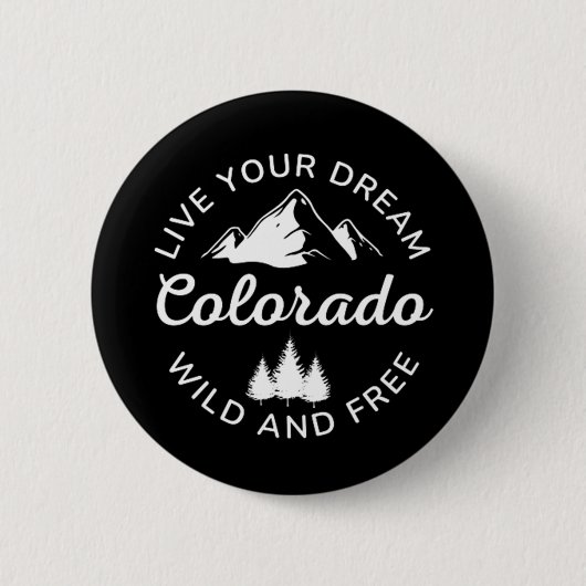 Colorado Mountains  Ronde Button 5,7 Cm (Voorkant)