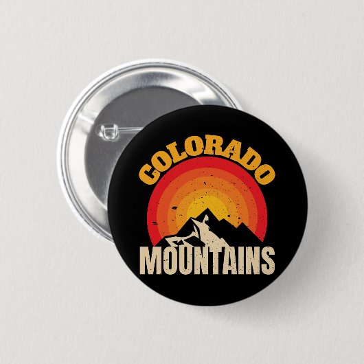 Colorado Mountains Ronde Button 5,7 Cm (Voorkant /achterkant)