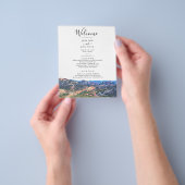 Colorado Mountains Wedding Program Flyer (Hand)