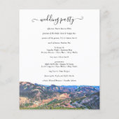 Colorado Mountains Wedding Program Flyer (Achterkant)
