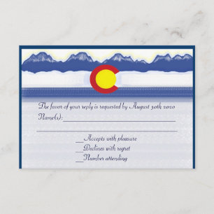 Colorado mountainvlaggen aangepaste RSVP-kaarten v RSVP Kaartje