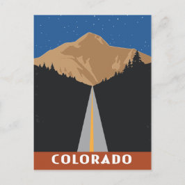Colorado mountainway vintage-reisstijl briefkaart