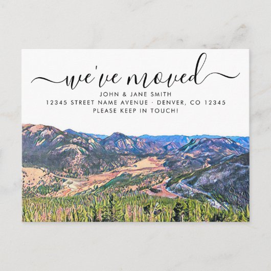 Colorado Moving Announcement Briefkaart (Voorkant)