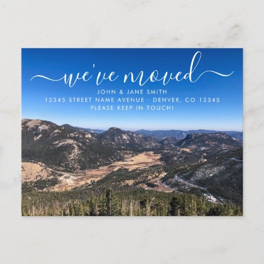Colorado Moving Announcement Briefkaart (Voorkant)