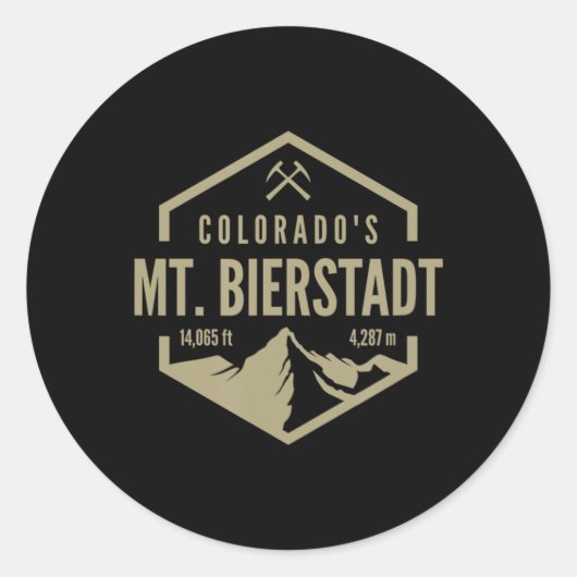 Colorado Mt Bierstadt Ronde Sticker (Voorkant)