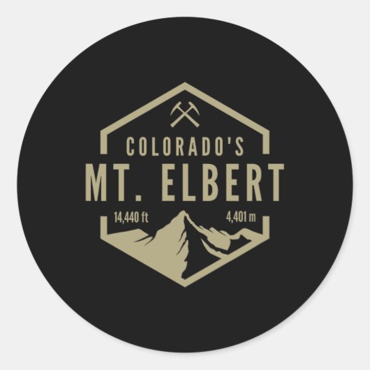 Colorado Mt. Elbert  Ronde Sticker (Voorkant)