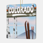 Colorado naar Ski! Keramisch Ornament (Links)