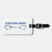 Colorado Nationaal Monument Klimmen Quickdraw Bagagelabel (Voorkant horizontaal)