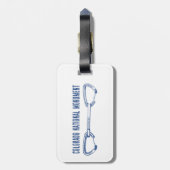 Colorado Nationaal Monument Klimmen Quickdraw Bagagelabel (Achterkant verticaal)