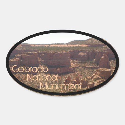 Colorado Nationaal Monument schilderachtig ovale s Ovale Sticker (Voorkant)
