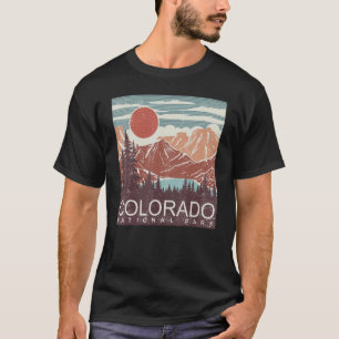 Colorado Nationaal Park Retro Bergen Natuur Wandel T-shirt
