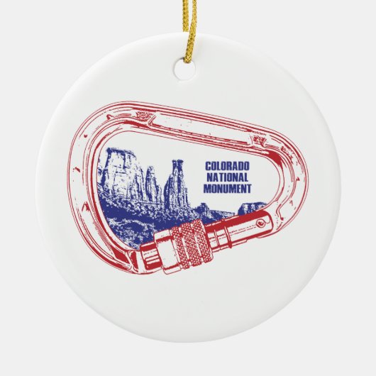 Colorado National Monument (Carabiner) Keramisch Ornament (Voorkant)