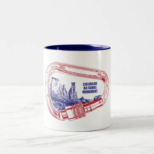 Colorado National Monument (Carabiner) Tweekleurige Koffiemok (Center)