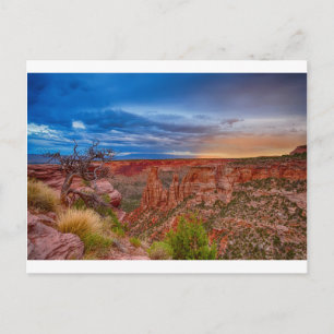 Colorado National Monument Evening Stormen Briefkaart