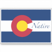 Colorado Native Flag Sticker (Voorkant)