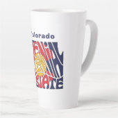 Colorado Nickname Word Art Latte Mok (Rechterhoek)