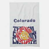 Colorado Nickname Word Art Theedoek (Verticaal)