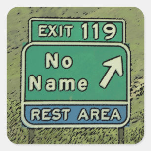 Colorado No Name exit artistieke wegwijzers sticke Vierkante Sticker