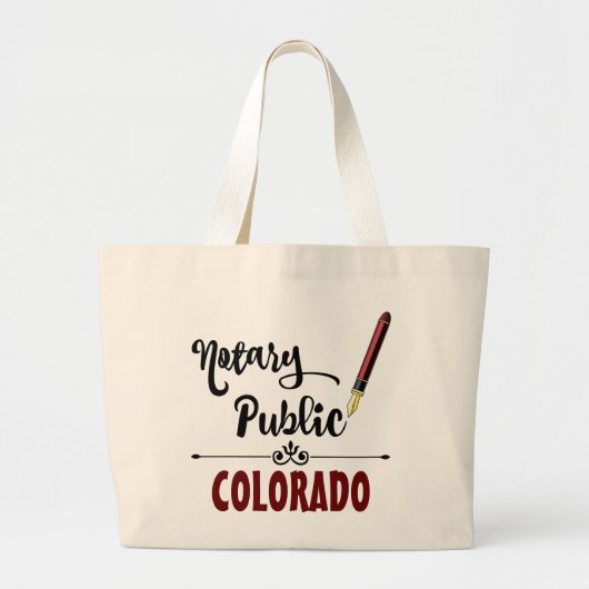 Colorado Noteerbare Public Ink Pen Grote Tote Bag (Voorkant)