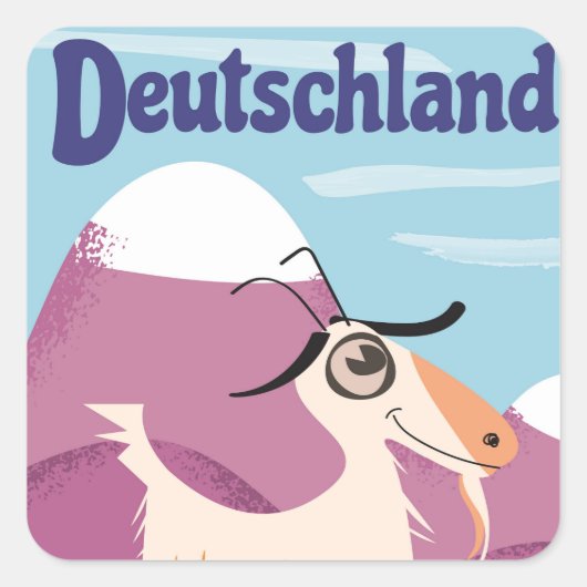 Colorado om te skiën! vierkante sticker (Voorkant)