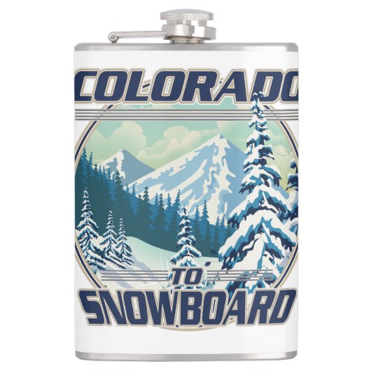 Colorado om te snowboarden heupfles (Voorkant)