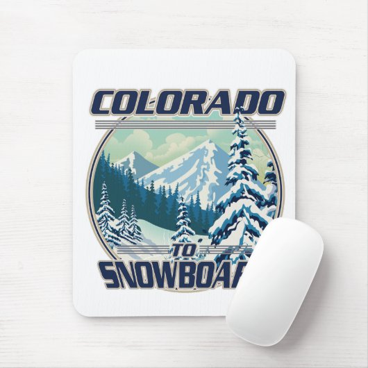 Colorado om te snowboarden muismat (Met muis)