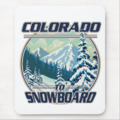 Colorado om te snowboarden muismat (Voorkant)
