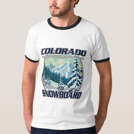 Colorado om te snowboarden t-shirt (Voorkant)
