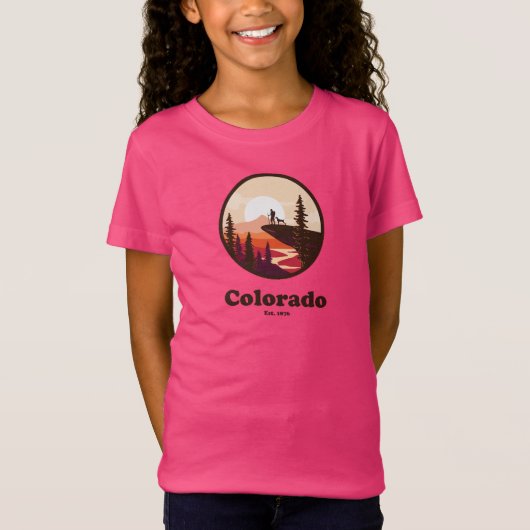 Colorado Opgericht 1876 Meisjes T-shirt (Voorkant)