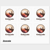 Colorado Opgericht 1876 Vierkante Sticker (Vel)