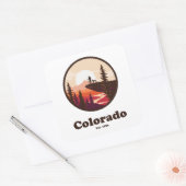 Colorado Opgericht 1876 Vierkante Sticker (Envelop)