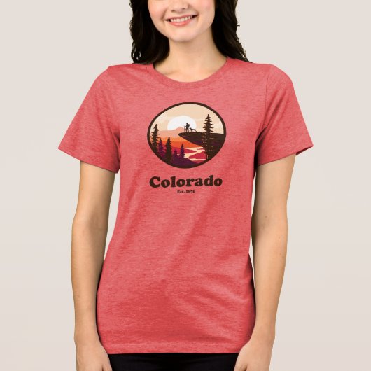 Colorado Opgericht in 1876 Tri-Blend Shirt (Voorkant)