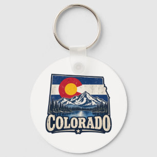 Colorado Oude Vlag Bergen  Sleutelhanger