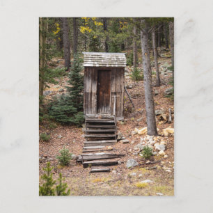 Colorado Outhouse op St. Elmo Ghost Foto Briefkaart