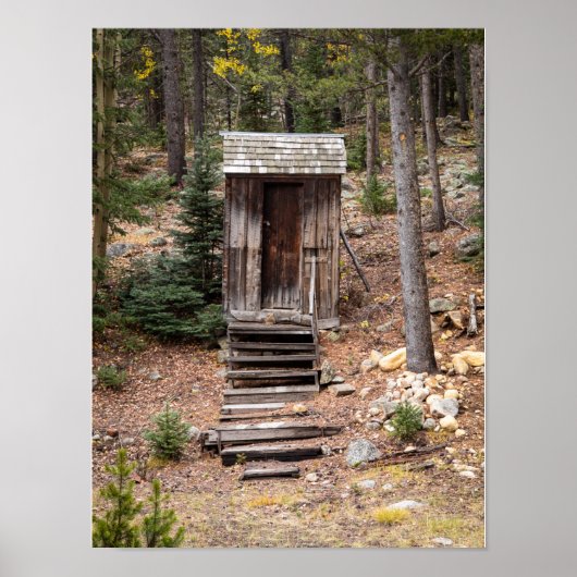 Colorado Outhouse op St. Elmo Ghost Foto Poster (Voorkant)