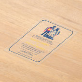 Colorado paar bruiloft uitnodiging met QR-code (Laagn)