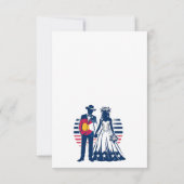 Colorado paar voedsel keuzes RSVP kaartje (Achterkant)