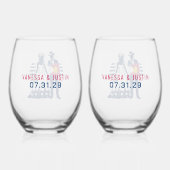 Colorado Paar Wijnglas Zonder Voet (Achterkant)