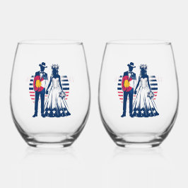 Colorado Paar Wijnglas Zonder Voet