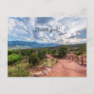 Colorado Pikes Peak Avondwandeling Dank U Ansichtk Briefkaart