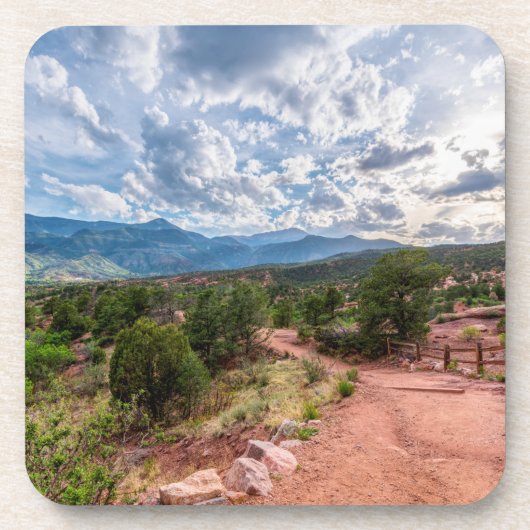 Colorado Pikes Peak Evening Hike Bier Onderzetter (Voorkant)
